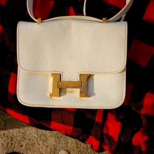 Hermès constance bag. White.